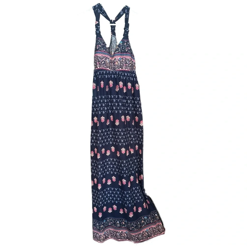 Pink rose size small long summer beach dress